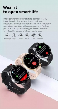 MIRUX Smartwatch 1,3 Zoll, IP68 Wasserdicht, Aktivitätstracker Telefonfunktion SMS Anruf für iOS Android Damen Herren